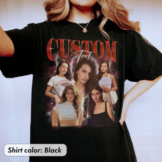 Custom Bootleg Rap Tee, Custom Photo - Vintage Graphic 90s Tshirt