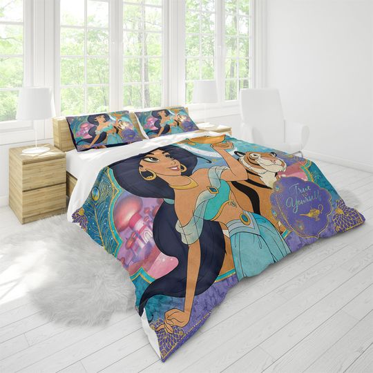Princess Jasmine Bedding Set, Aladdin Bedding Set, Bedding Set