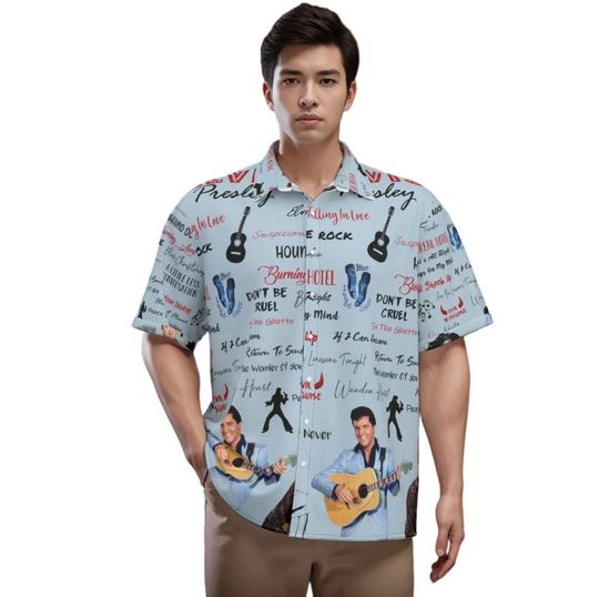 Elvis Presley King of Rock n Roll Hawaiian Shirt