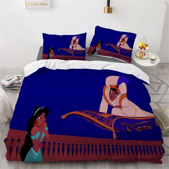 Princess Jasmine Bedding Set, Aladdin Bedding Set, Bedding Set