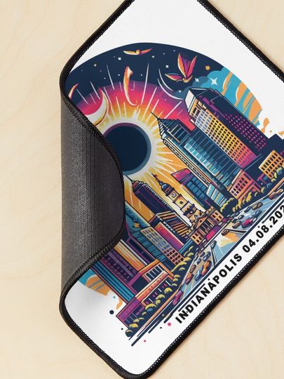indianapolis solar eclipse 2024 Mouse Pad