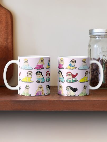 Pug Princesses Version 2 Coffee Mug