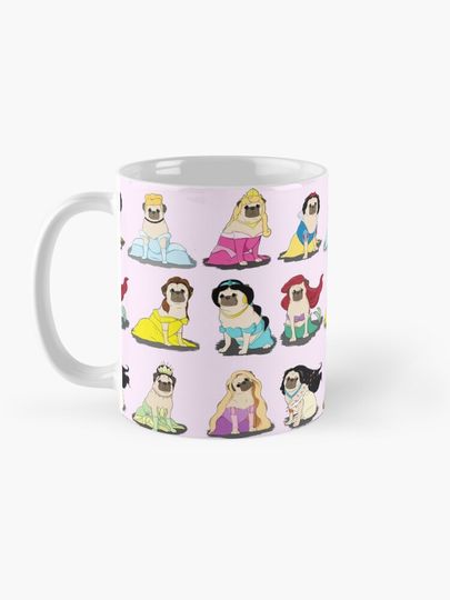 Pug Princesses Version 2 Coffee Mug