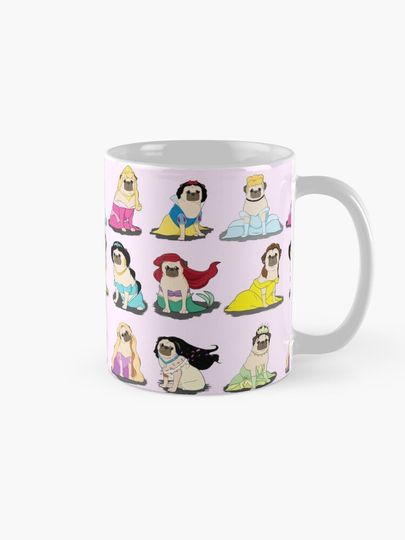 Pug Princesses Version 2 Coffee Mug