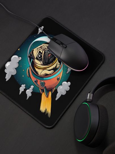 Pugs In Space Mouse Pad