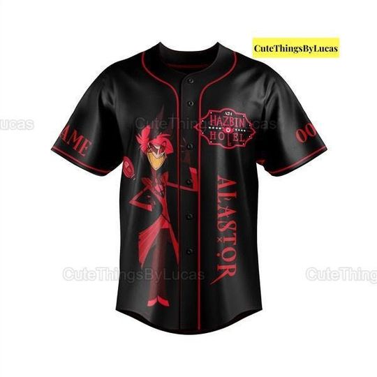 Hazbin Hotel Alastor Baseball Jersey