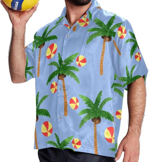Coconut Trees and Leather Balls Summer Shirts