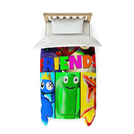 Rainbow Friends Bedding Set, rainbow friends room decor
