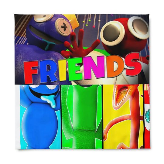 Rainbow Friends Bedding Set, rainbow friends room decor
