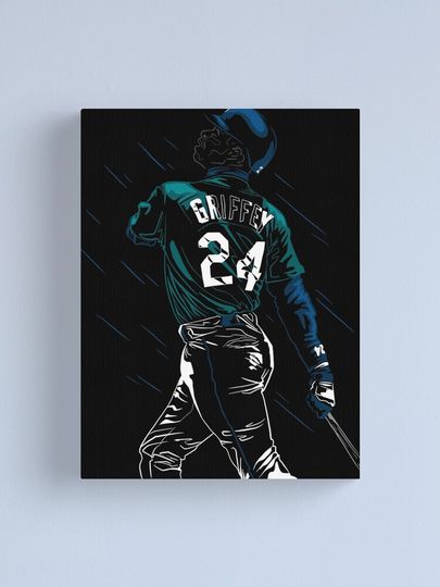 Ken Griffey Jr Canvas, Gift for baseball fan
