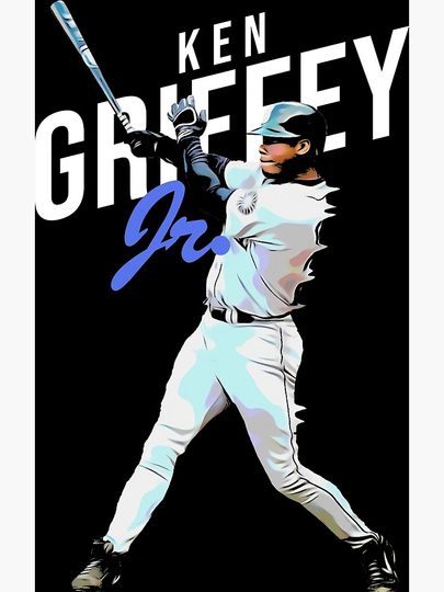 Ken Griffey Jr Canvas, Gift for baseball fan