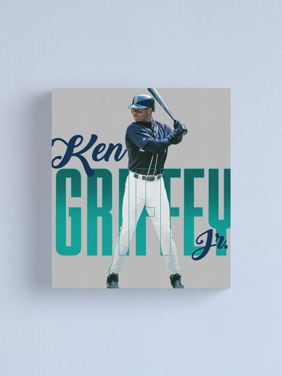 Ken Griffey Jr Canvas, Gift for baseball fan