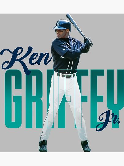 Ken Griffey Jr Canvas, Gift for baseball fan