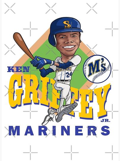 Ken Griffey Jr Canvas, Gift for baseball fan