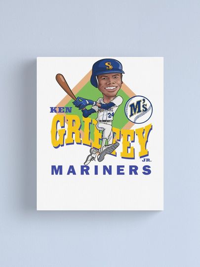 Ken Griffey Jr Canvas, Gift for baseball fan