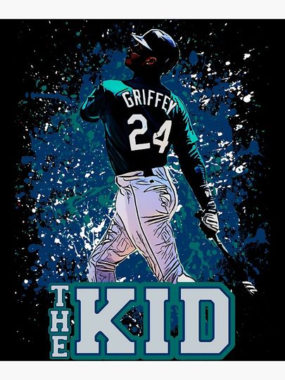 Ken Griffey Jr Canvas, Gift for baseball fan
