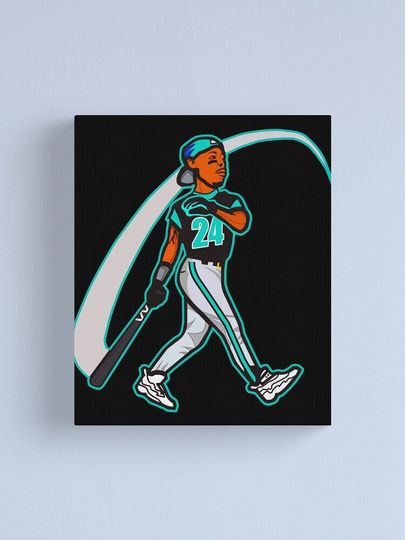 Ken Griffey Jr Canvas, Gift for baseball fan