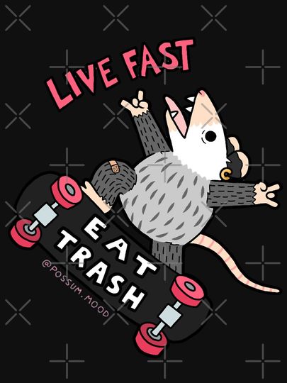 Live Fast Eat Trash Racerback Tank Top