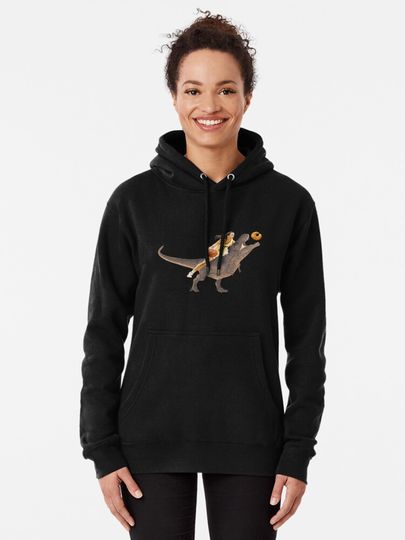 Caitlin Clark Dinosaur Croissant Hunter Pullover Hoodie