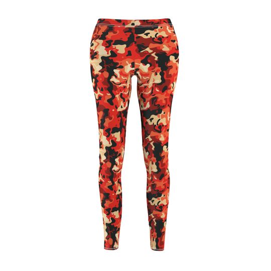 Fire red Camo Pattern Leggings