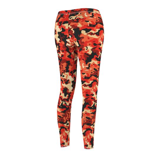 Fire red Camo Pattern Leggings