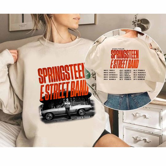 Bruce Springsteen & The E Street Band Rescheduled US Tour 2024 Double Sided Sweatshirt