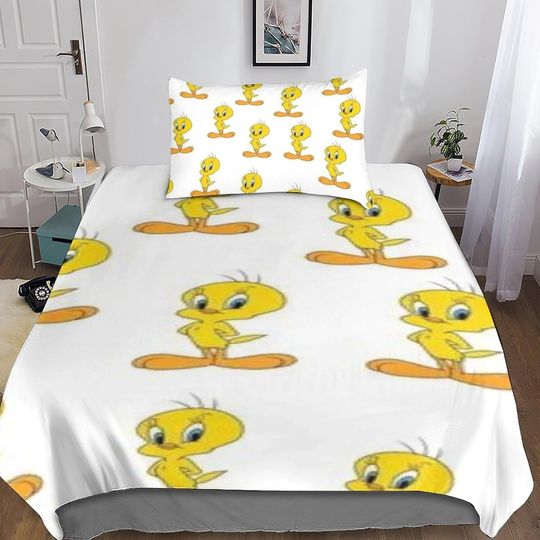 Tweety Bird Playful 3D Microfiber Animal Animation Bedding Set