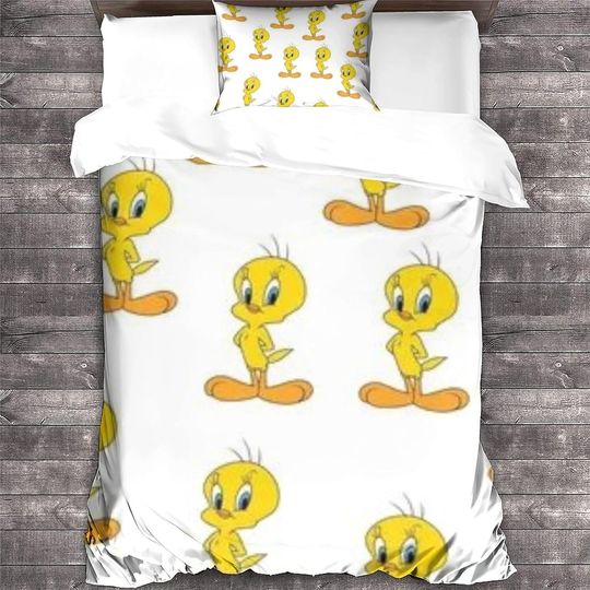 Tweety Bird Playful 3D Microfiber Animal Animation Bedding Set