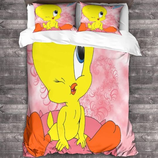 Tweety Bird Duvet Cover, 3D Printed Bedding Set