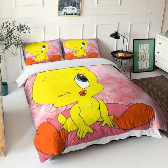 Tweety Bird Duvet Cover, 3D Printed Bedding Set