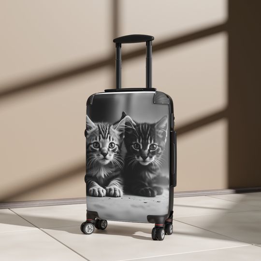 Cabin Size Suitcase With Adorable Kittens Design