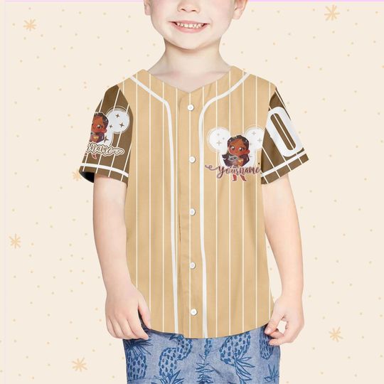 Personalized Disney Pocahontas Princess and Cute Flower Baseball Jersey