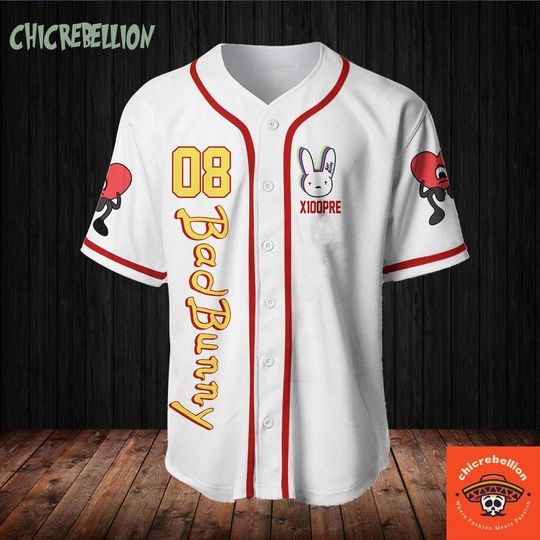 Personalized Bad Bunny Baseball Jersey