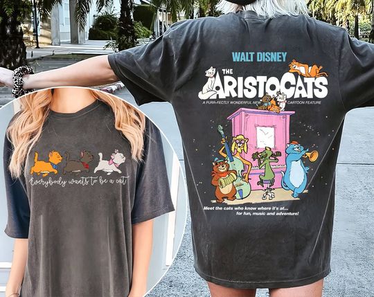 Disney The Aristocats Bonjour Double Sided Shirt