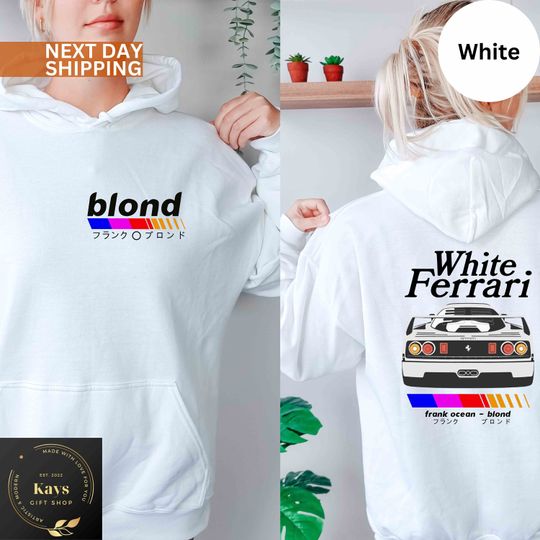 White Ferari Frank Ocean Hoodie,FO Blond Hoodie
