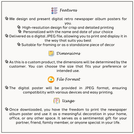B182 Retro Newspaper Print / One More Time Poster