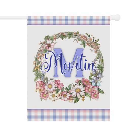 Personalized monogram house flags