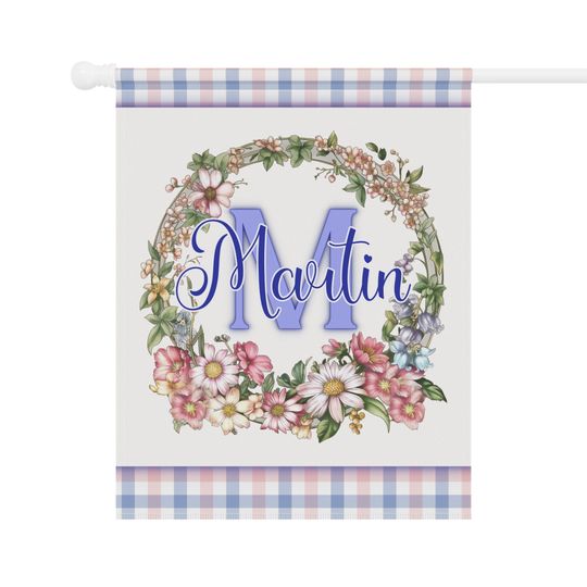 Personalized monogram house flags