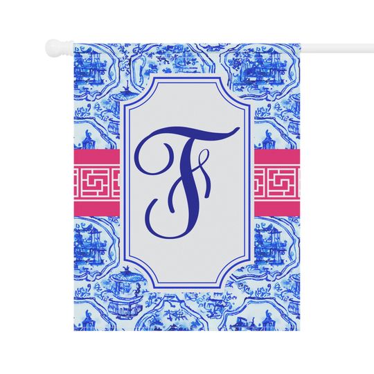 Personalized monogram house flags