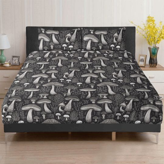 Mushroom Patterns Bedding Set -  Room Decoration