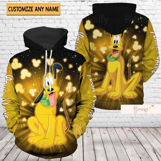 Pluto Dog Hoodie, Custom Pluto Hoodie, Disney Pluto Shirt, Funny Pluto Sweatshirt