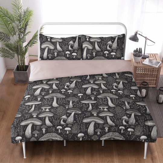 Mushroom Patterns Bedding Set -  Room Decoration