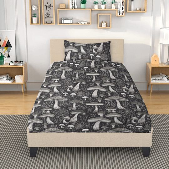 Mushroom Patterns Bedding Set -  Room Decoration