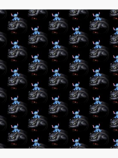 Stitch Sitting On Toothless Funny Backpack