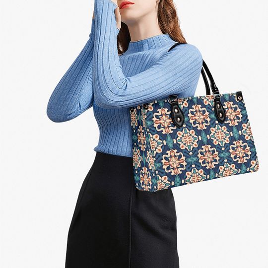 Leather Handbag  beautiful  design abstract art