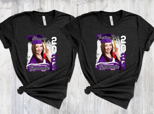 Custom Photo Printed Graduation Shirt,Custom Photo Graduation