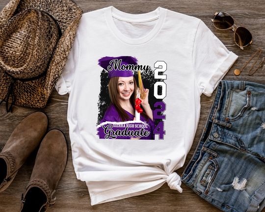 Custom Photo Printed Graduation Shirt,Custom Photo Graduation