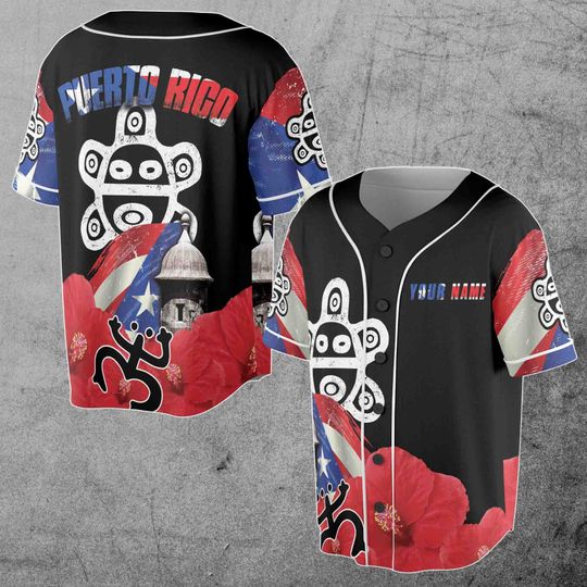 Customize Name Puerto Rico Baseball Jersey