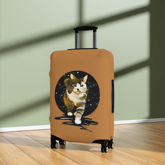Galaxy Cat Luggage Cover, Cat Lover Gift