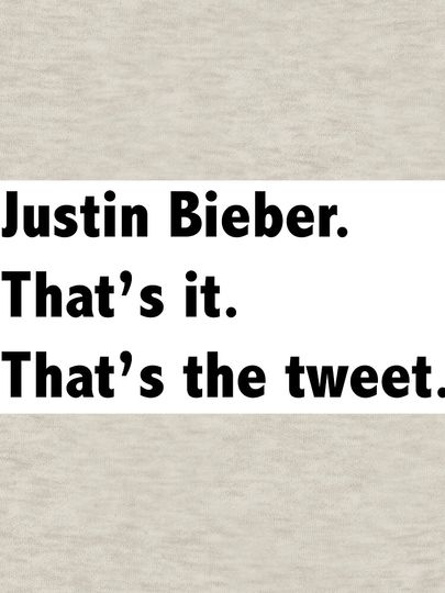 Justin Bieber Tweet Pullover Sweatshirt